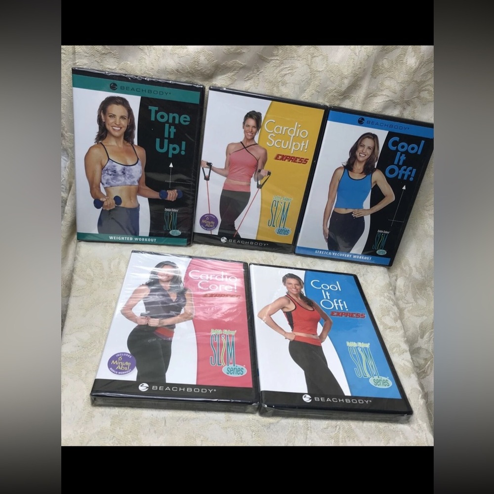 New Lot of 5 BeachBody Debbie Siebers Slim Series Workout DVDs